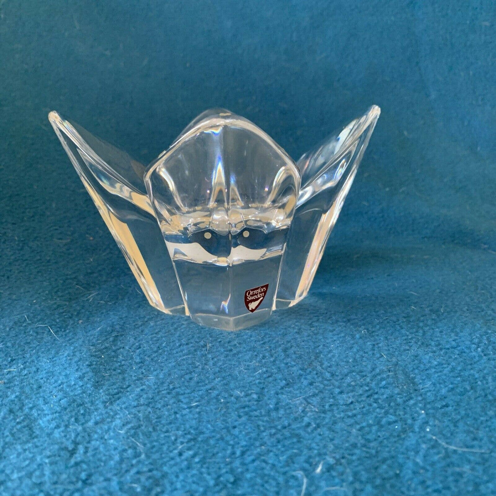 Orrefors Crystal Belle Tulip Vase Bowl Votive Candle Holder Art Glass Johannson